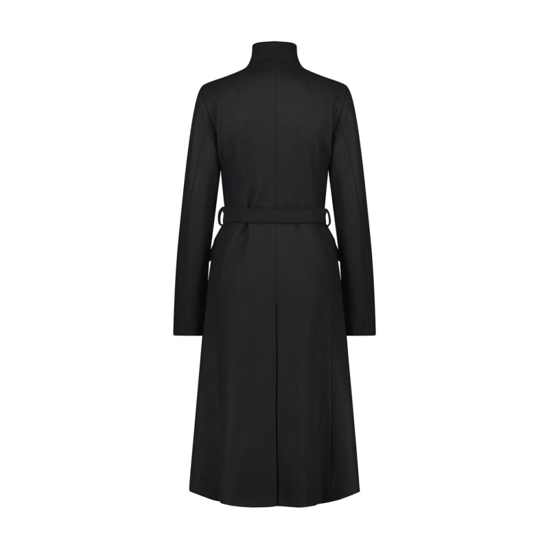 eclipse BLACK TAILORED WOOL COAT back