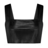 MINIMALIST FAUX-LEATHER TOP