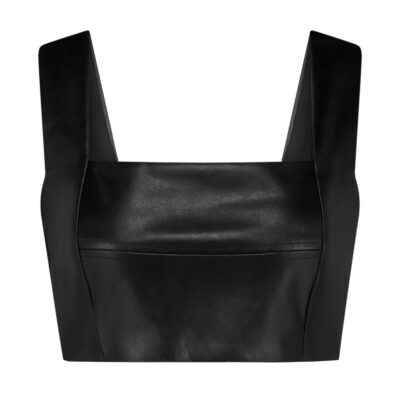 MINIMALIST FAUX-LEATHER TOP