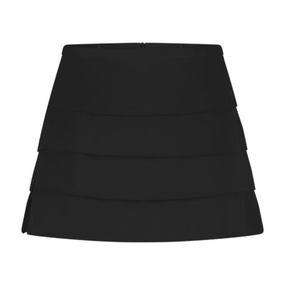 Eclipse mini skirt-black THREE-LAYERED MINI SKIRT