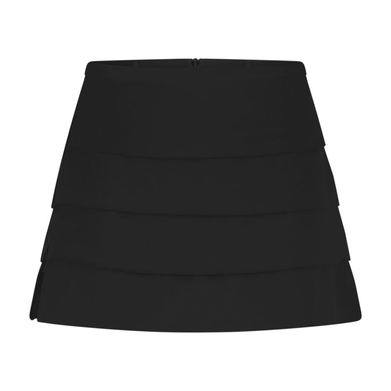 Eclipse mini skirt-black THREE-LAYERED MINI SKIRT